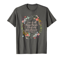 Load image into Gallery viewer, Philippians 4:13 Scripture t-shirt, Floral shirt