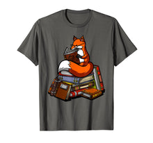Load image into Gallery viewer, Fox Book Reading Nerd Animal Librarian Girls Kids T-Shirt