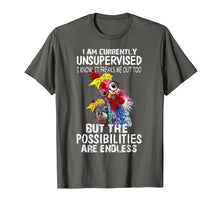 Load image into Gallery viewer, I'm currently unsupervised T-shirt chicken funny Farmer