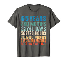 Load image into Gallery viewer, 65 Years Old 65th Birthday Vintage Retro T Shirt 780 Months