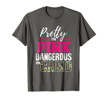 Load image into Gallery viewer, Pretty Pink Dangerous Camo T Shirt Hunting Girl