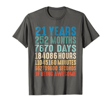 Load image into Gallery viewer, 21 Years Old 21st Birthday Vintage Retro T Shirt 252 Months