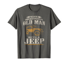 Load image into Gallery viewer, Mens Vintage Never Underestimate an Old Man with Jeeps T shirt