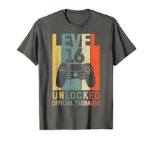 Load image into Gallery viewer, Level 16 Unlocked Official Teenager 16th Birthday Shirt