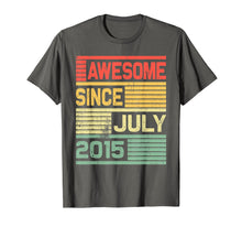 Load image into Gallery viewer, Awesome Since July 2015 Shirt Vintage 4th Birthday Gift Kid