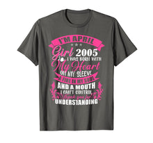 Load image into Gallery viewer, April Girl 2005 Shirt 14th Birthday Gift 14 Years Old