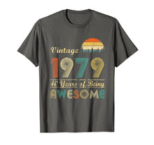 Load image into Gallery viewer, Vintage 1979 40 Years of Being Awesome Birthday T-shirt