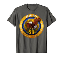 Load image into Gallery viewer, Apollo 11 Golden 50th Anniversary Eagle and Moon T Shirt Tee