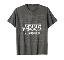 Load image into Gallery viewer, 65th Birthday Gift Tshirt - Square Root of 65 Years Old Men