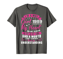 Load image into Gallery viewer, I'm A May Girl 1989 T Shirt 30 Birthday Gift for Women