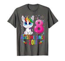 Load image into Gallery viewer, 8 Years Old 8th Birthday Unicorn Shirt Girl gift Gift