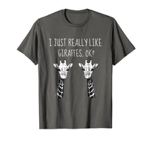 Load image into Gallery viewer, I Just Really Like Giraffes Cute Zoo Safari Animal T-Shirt