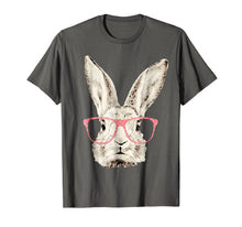 Load image into Gallery viewer, Cute Bunny Rabbit Pink Glasses Funny Hipster Easter Tshirt