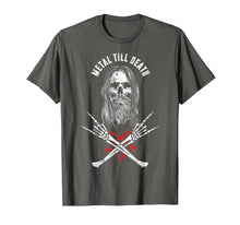 Load image into Gallery viewer, Rock Heavy Metal Till Death - Bearded Skull Metalhead Shirt