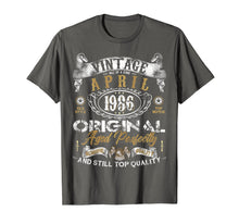 Load image into Gallery viewer, Classic 33rd birthday gift Vintage April 1986 tee shirt