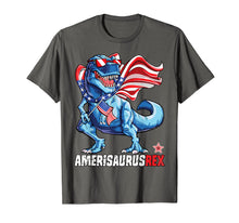 Load image into Gallery viewer, Dinosaur 4th of July T shirt Kids Boys Men Amerisaurus T Rex