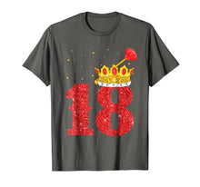 Load image into Gallery viewer, 18th Birthday Boy Gold Crown 18 Years old T-Shirt Gifts