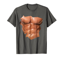Load image into Gallery viewer, Mens Chest Six Pack Abs funny fake abs Muscles T-Shirt REALISTIC