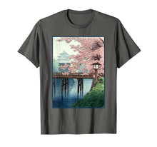 Load image into Gallery viewer, Japanese Cherry Blossom tshirt Japanese Woodblock Art tee