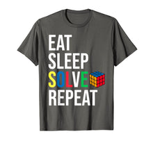 Load image into Gallery viewer, Eat Sleep Solve Repeat Rubik Cube T-shirt Humor Parody Funny T-Shirt-157870