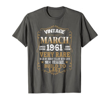 Load image into Gallery viewer, Vintage March 1961 59th Birthday Gift 59 Year Old Men T-Shirt-1028188