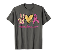 Load image into Gallery viewer, Peace Love Cure Pink Ribbon Breast Cancer Awareness Gift T-Shirt-582394