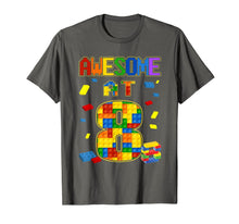 Load image into Gallery viewer, Birthday Shirt For Kids 8 Building Blocks Bricks Theme Party T-Shirt-435429