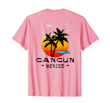 Load image into Gallery viewer, CANCUN MEXICO CARIBBEAN SUNSET PALMS SEAGULLS BEACH SHIRT