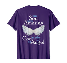 Load image into Gallery viewer, Son Guardian Angel T-Shirt Memorial Gift Amazing Angel Wings