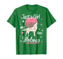 Load image into Gallery viewer, Wolf Shirt. Just A Girl Who Loves Wolves T-Shirt