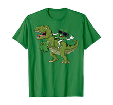 Load image into Gallery viewer, Shamrock Riding T Rex St Patrick's Day Boys Girls Kids T-Shirt-50753