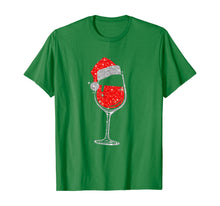 Load image into Gallery viewer, Wine Glasses Santa Hat Christmas Tee Funny Wine Lover Gifts T-Shirt