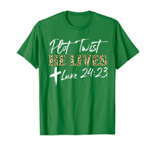 Load image into Gallery viewer, Plot Twist He Lives Jesus Is Alive Luke 24 Easter leopard T-Shirt-529758
