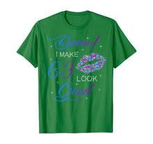 Load image into Gallery viewer, Womens Damn I Make 63 Look Good Purple Lips 63rd Birthday T-Shirt