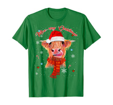 Load image into Gallery viewer, Scottish Highland Cow Merry Christmas Snow Gift T-Shirt