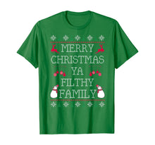 Load image into Gallery viewer, Merry Christmas Ya Filthy Family | Ugly Christmas Sweater T-Shirt