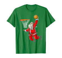 Load image into Gallery viewer, Basketball Santa T Shirt Christmas Hat Ball Sport