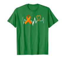 Load image into Gallery viewer, Heartbeat Orange Ribbon Kidney Cancer Awareness Shirt