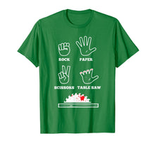 Load image into Gallery viewer, Cool Rock Paper Scissors Table Saw Gift Carpenters T-Shirt