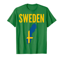Load image into Gallery viewer, Swedish Gift T Shirt - Sweden Map Country