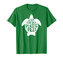Load image into Gallery viewer, Keep the Sea Plastic Free Turtle T-shirt - Straws Suck