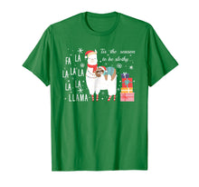 Load image into Gallery viewer, Sloth Christmas Shirt - Fa la la llama Christmas T-Shirt