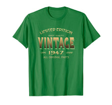 Load image into Gallery viewer, 72nd Birthday Gift 1947 T-shirt B-day 72 Year Old Age Yr