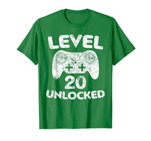 Load image into Gallery viewer, Level 20 Unlocked T-Shirt 20th Video Gamer Birthday Gift