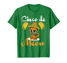 Load image into Gallery viewer, Cinco De Mayo T-Shirt Cinco de Meow Cat Taco Sombrero TShirt