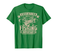 Load image into Gallery viewer, Education Is Important But Fishing Is Importanter Shirt Gift