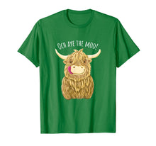 Load image into Gallery viewer, Cute Cartoon Scottish Highland Cow 'Och Aye' T-Shirt