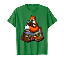 Load image into Gallery viewer, Fox Book Reading Nerd Animal Librarian Girls Kids T-Shirt