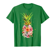 Load image into Gallery viewer, Pineapple Flowers Shirt Women Aloha Hawaii Vintage Hawaiian