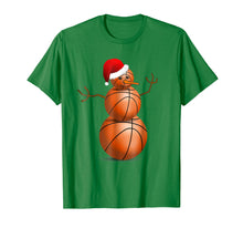 Load image into Gallery viewer, Christmas Basketball Shirt - Basketball Snowman T-Shirt